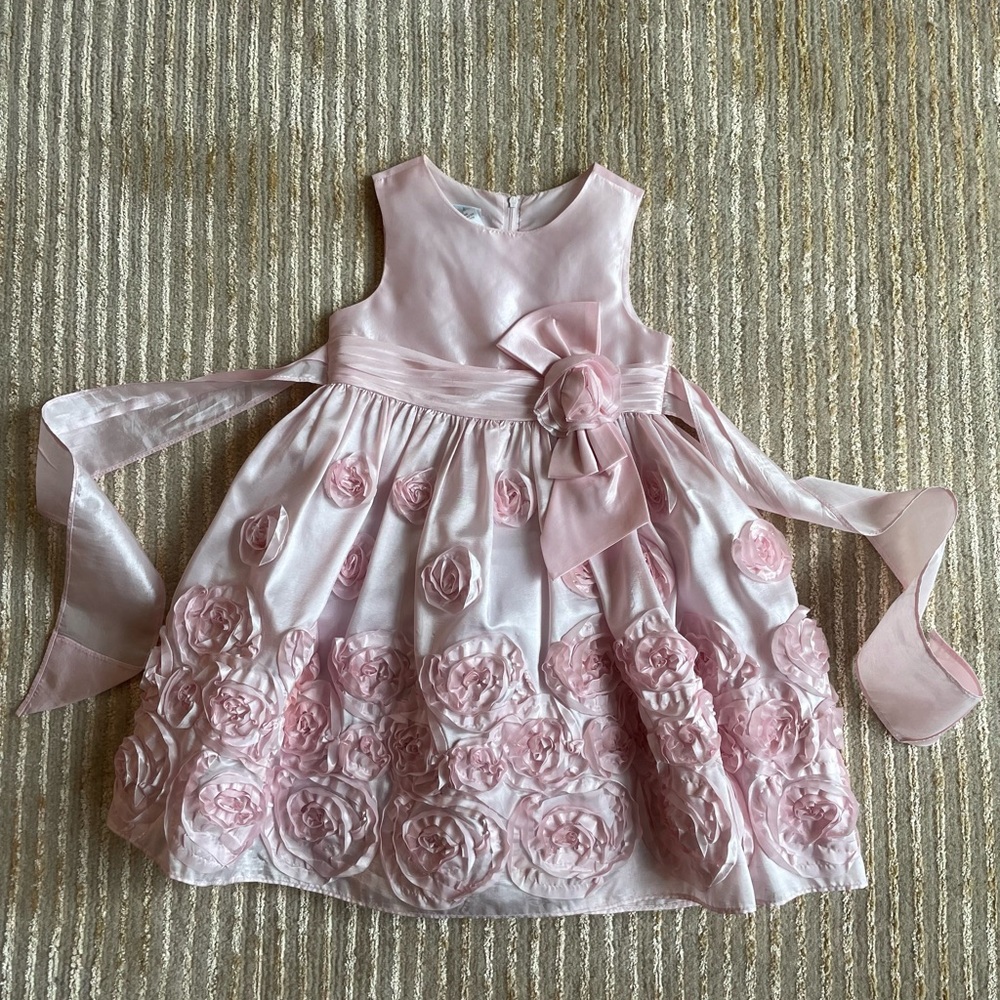 Beautiful pink little girl special occasion dress, 4T,